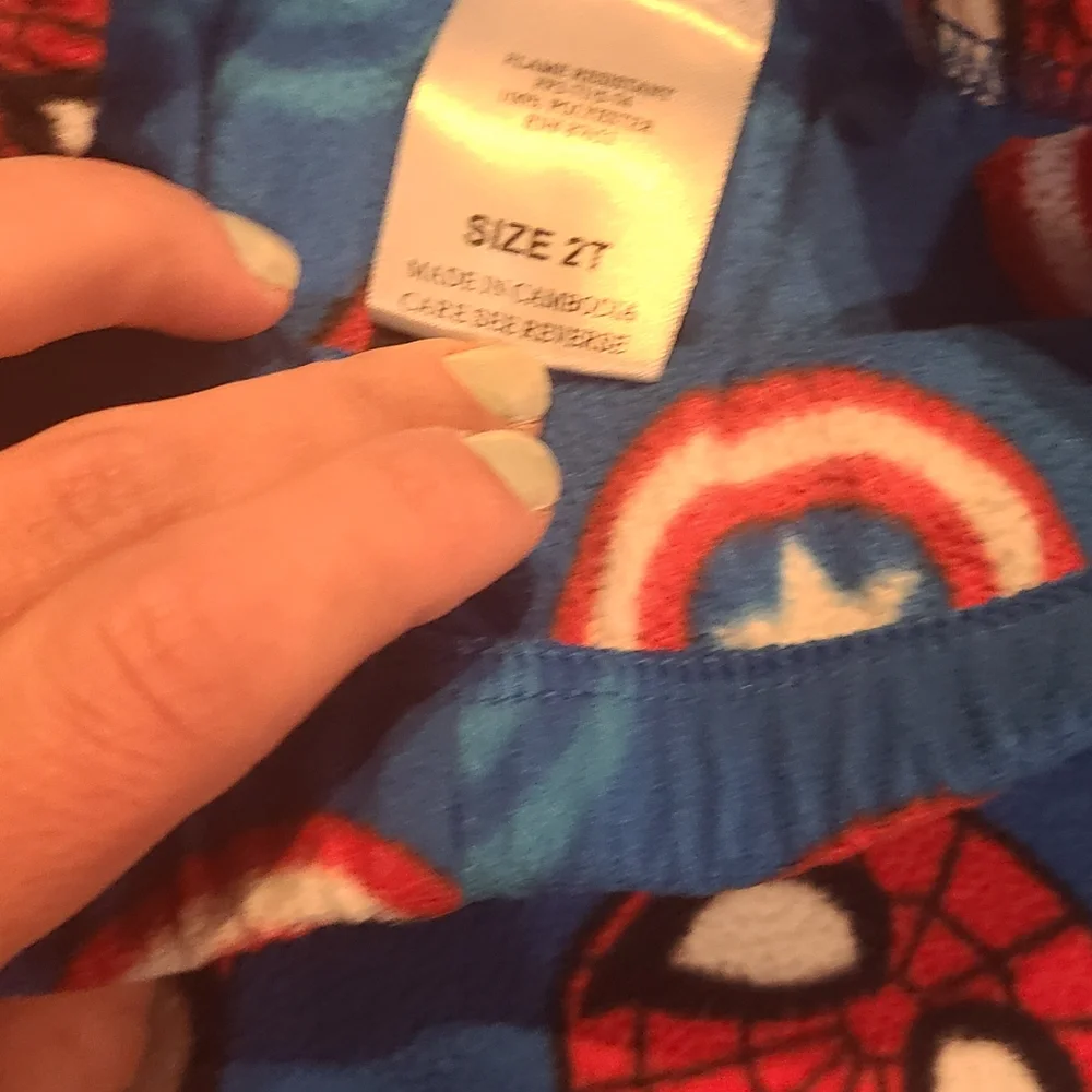 🍁Marvel Spiderman Captain America fleece pajamas🧁